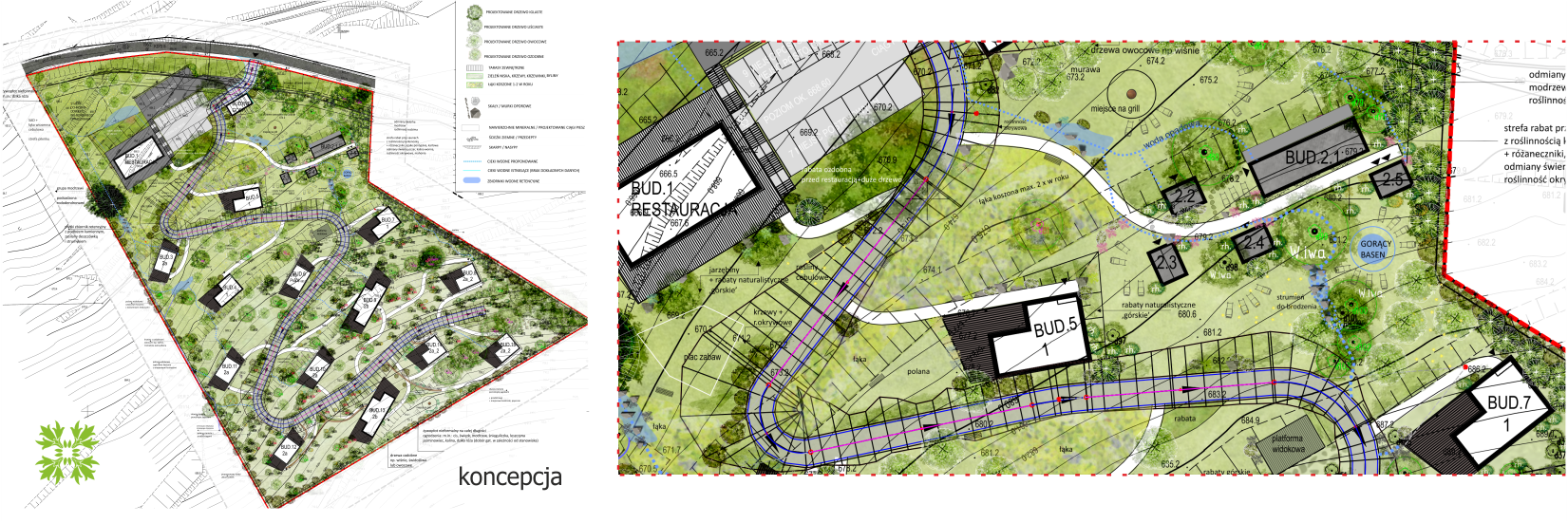 ogród przy pensjonacie zielona metamorfoza Kowary